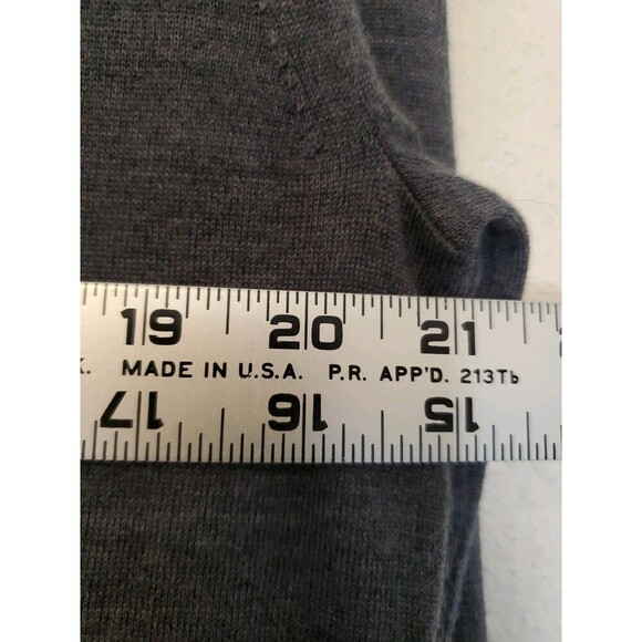 The Men's Store Bloomingdale's Merino Wool Gray Sweater Mens L Large Collared - Picture 15 of 16